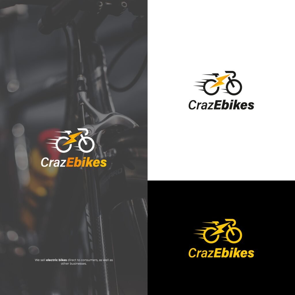Bike shop, cycling club, rental service, mountain biking brand, delivery service, or apparel store, a colorful logo