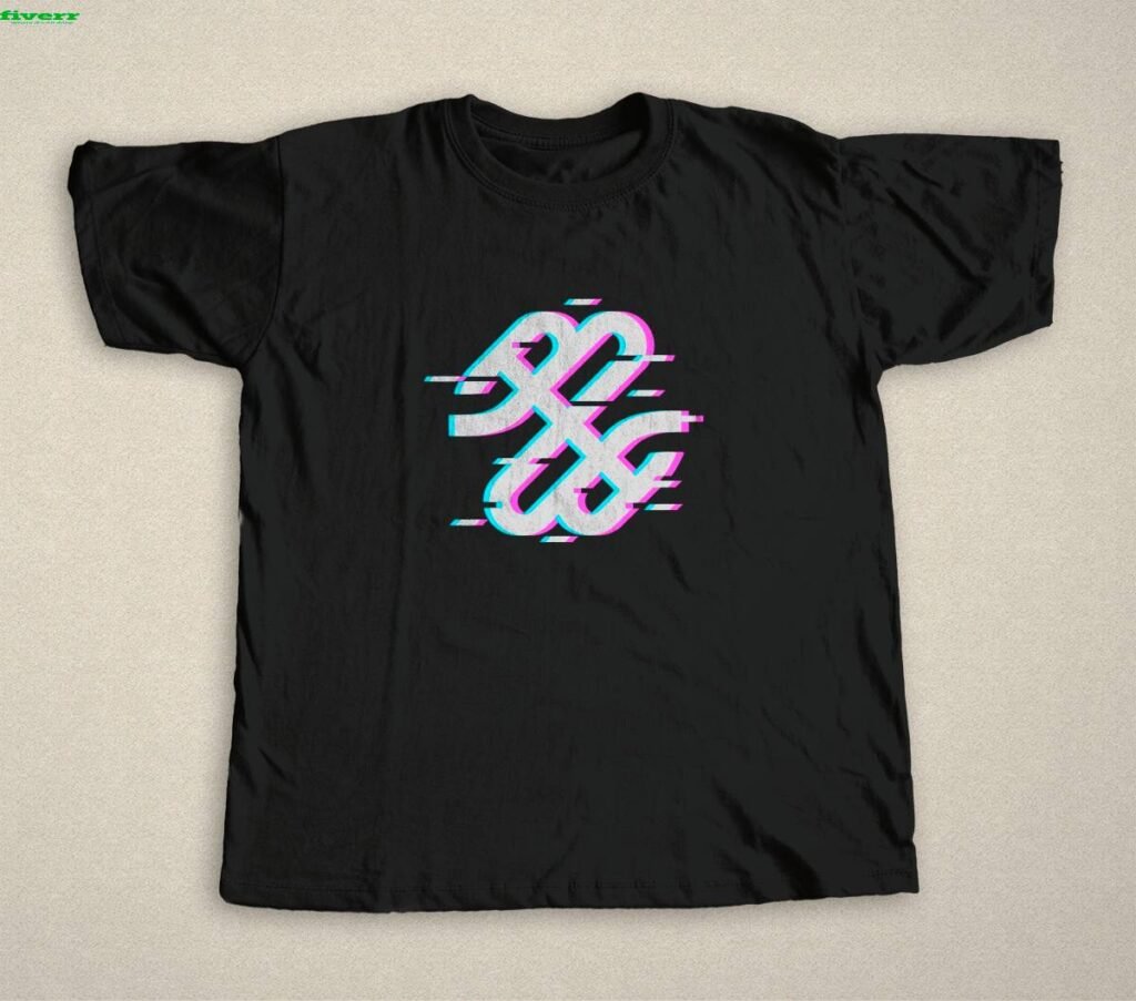 Professional minimalist typography t‑shirt logo design