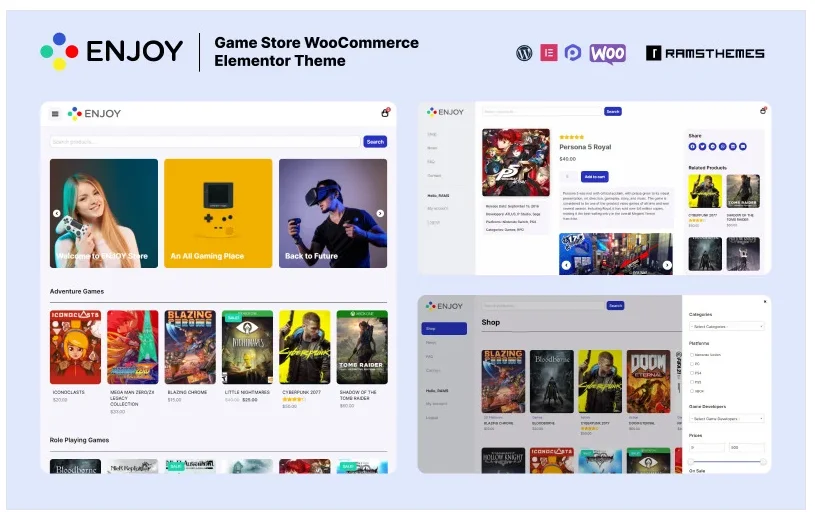 ENJOY – Game Store WooCommerce Theme