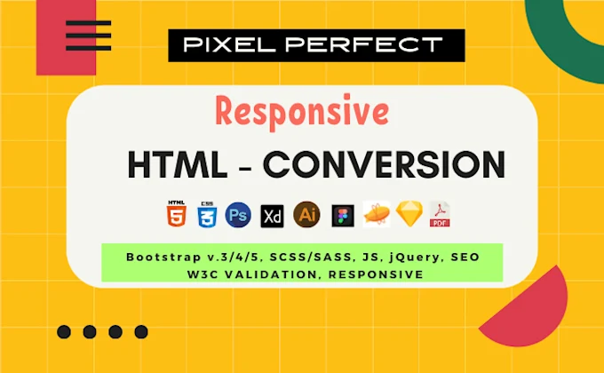 I will convert figma to html, xd to html, responsive tailwind css