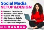 I will create and set up facebook business page, instagram, and all social media accounts