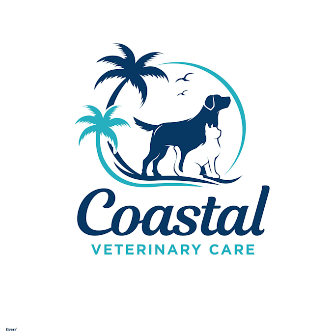 I will do modern animal dog pet care veterinary logo