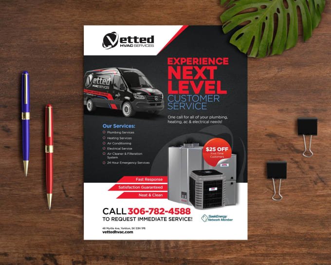 I will design stylish, print-ready flyers and magazine ads for your business