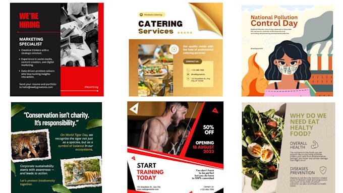 I will do editable canva templates and instagram post design