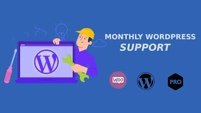 I will do monthly wordpress maintenance and support