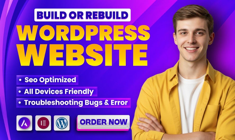 I will our agency will develop blog wordpress website design