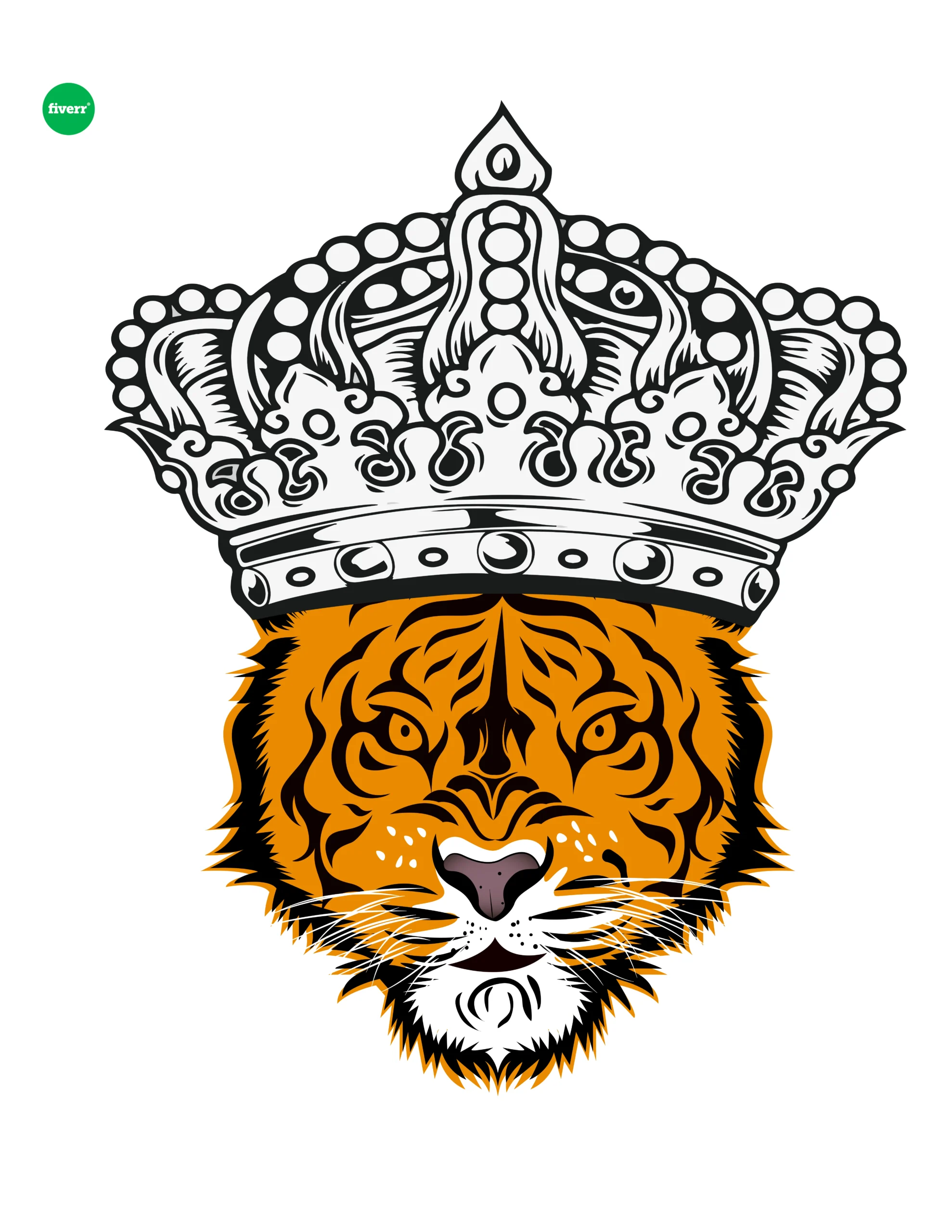 I will make tiger head logo design for your business
