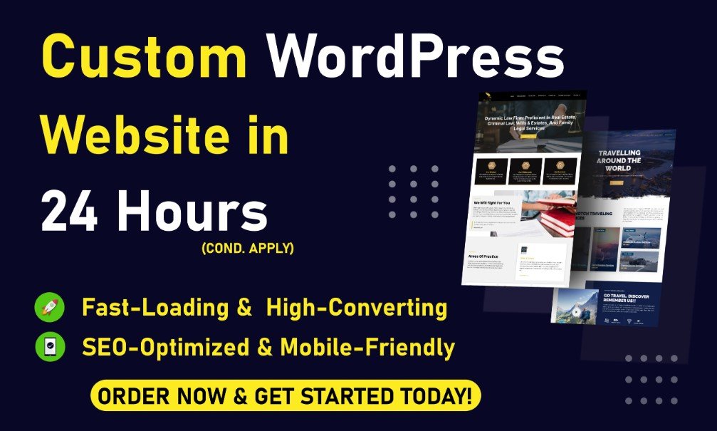 I Will Be Your WordPress Developer, Website Designer & Create a Professional Business Website