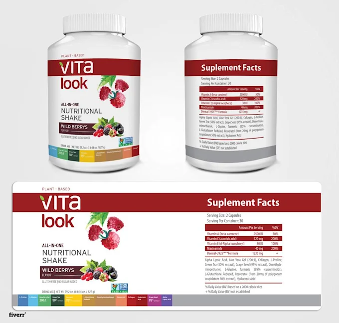Professional Supplement Label Design for Deception Proof Branding Success